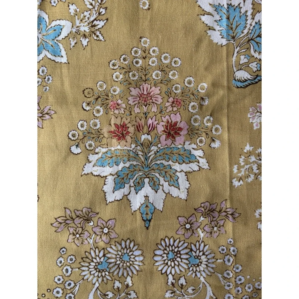 Maison D Hermine Curtain Panels Set/2 Cotton Marquise Yellow Floral 99.5x50